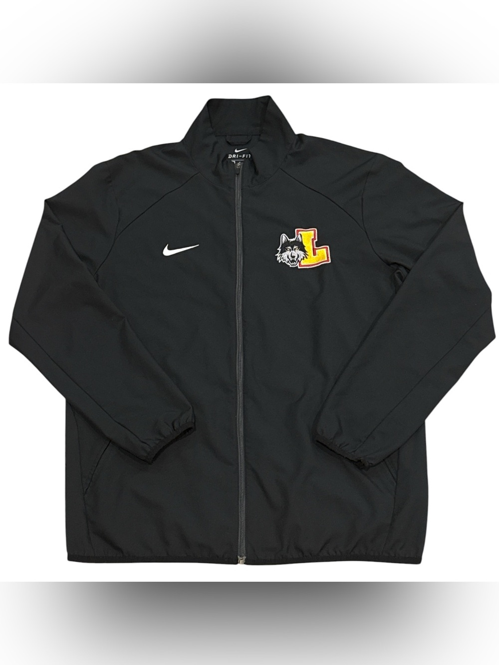 Nike Loyola Chicago Ramblers NCAA Team Issued Gray Dri Fit Jacket Mens Large